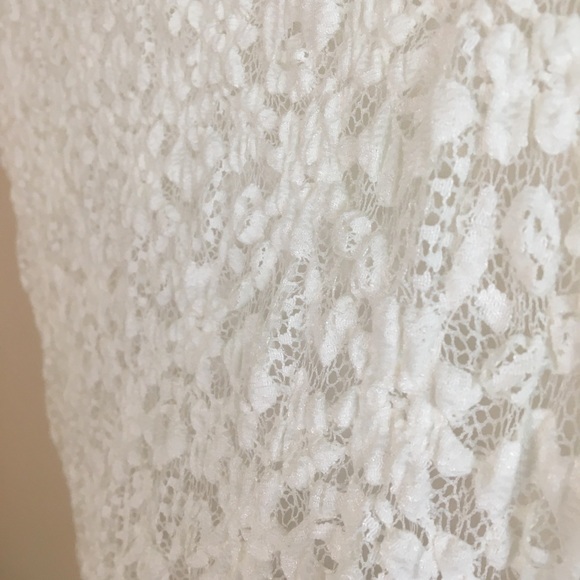 Dress Barn White Floral Lace Top - Picture 7 of 9